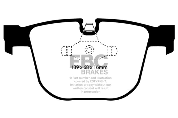 EBC 06-10 BMW M5 5.0 (E60) Orangestuff Rear Brake Pads DP91451