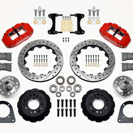 Wilwood Narrow Superlite 6R Front Hub Kit 12.88in Drill Red TCI-IFS 71-78 (Pinto Based) 140-13224-DR