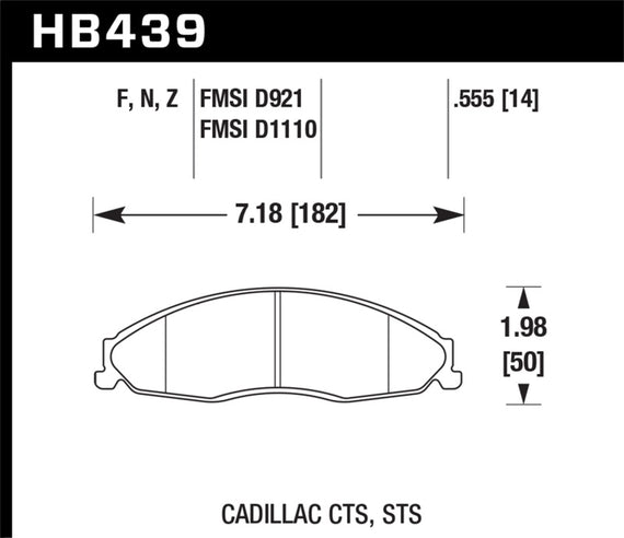 Hawk Performance Ceramic Street Brake Pads HB439Z.555