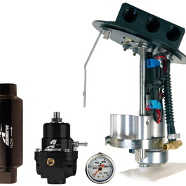 Aeromotive 11-17 Ford Mustang Drop In Kit (Pump Module/Gauge/Regulator/Filter) - Single 450 LPH 17353