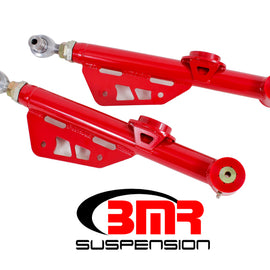 BMR 79-98 Fox Mustang On-Car Adj. Lower Control Arms / Rod End Combo (Polyurethane) - Red TCA051R