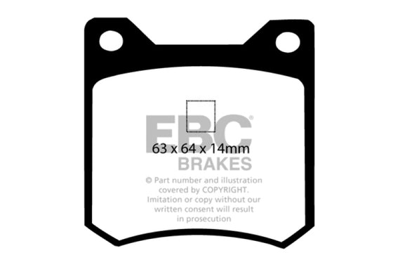 EBC 72-84 De Tomaso Pantera 5.7 GTS Yellowstuff Rear Brake Pads DP4162R