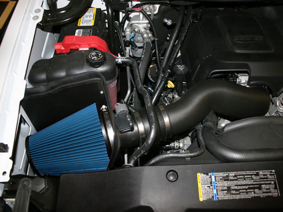 Airaid 09-10 GM Trucks 6.0L w/ Mech Fans CAD Intake System w/ Tube (Dry / Blue Media) 203-235