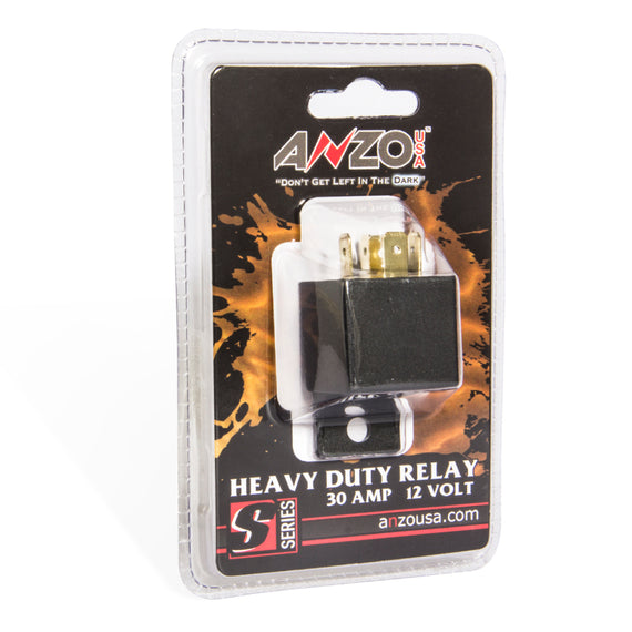 ANZO 12V 30 Amp Relay Universal 12 Volt DC 30 Amp Relay 851063