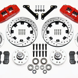 Wilwood Dynapro 6 Front Hub Kit 12.19in Drilled Red 79-81 Camaro 140-12836-DR