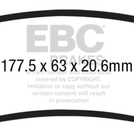 EBC 12 Ford F350 (inc Super Duty) 6.2 DRW 2WD Extra Duty Front Brake Pads ED93001