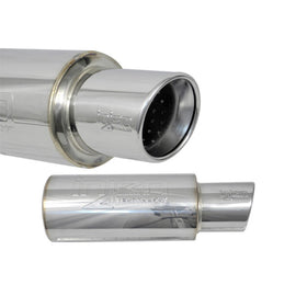 Injen 3.00 Universal Muffler w/Stainless Steel resonated rolled tip (Injen embossed logo) SES300C