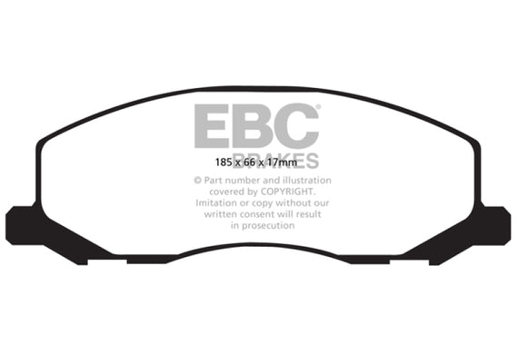 EBC 10-11 Saab 9-5 2.0 Turbo (13.3 inch front rotor) Greenstuff Front Brake Pads DP22015