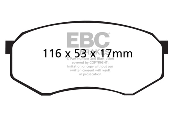 EBC 92-93 Toyota Pick-Up Extra Cab Greenstuff Front Brake Pads DP61317