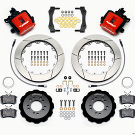 Wilwood Combination Parking Brake Rear Kit 12.88in Red 2013-Up Ford Focus ST w/ Lines 140-13031-R