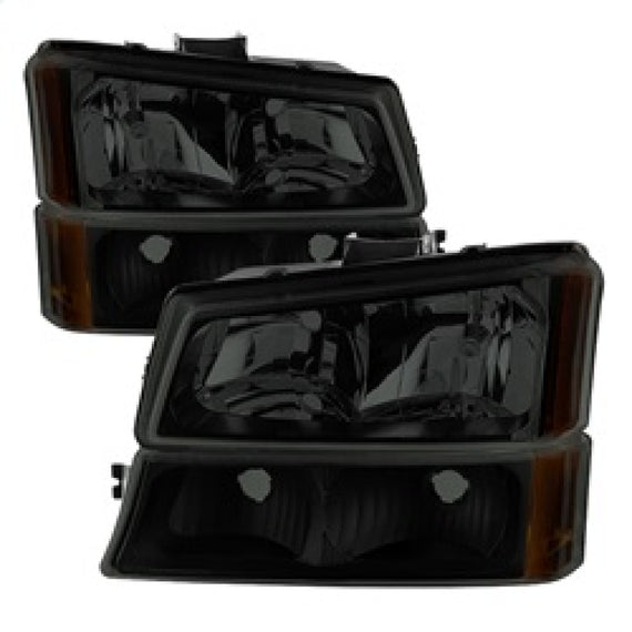 xTune Chevy Silverado 2500HD 03-06 Crystal Headlights w/ Bumper Lights HD-JH-CSIL03-AM-BSM-SET 9030253