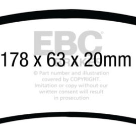 EBC 08-10 Ford F250 (inc Super Duty) 5.4 (2WD) Greenstuff Front Brake Pads DP61892