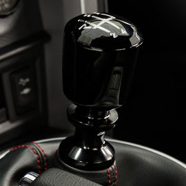 Raceseng Ashiko Shift Knob (Gate 5 Engraving) VW / Audi Adapter - Black Gloss 08311BG-08015-081202