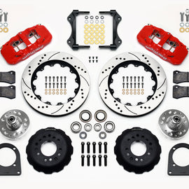 Wilwood AERO6 Front Hub Kit 14.00in Drill Red TCI-IFS 71-78 (Pinto Based) 140-13226-DR