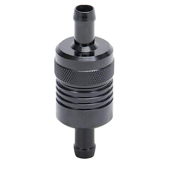 Russell Performance Black Street Fuel Filter (3in Length 1-1/8in diameter 3/8in inlet/outlet) 645150