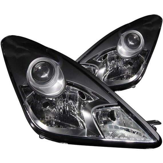 ANZO 2000-2005 Toyota Celica Projector Headlights Black 121122