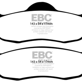 EBC 05-10 Jeep Commander 3.7 Greenstuff Rear Brake Pads DP61745