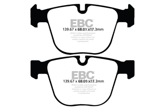 EBC 10+ BMW 535i 3.0 Twin Turbo GT (F07) Greenstuff Rear Brake Pads DP22020
