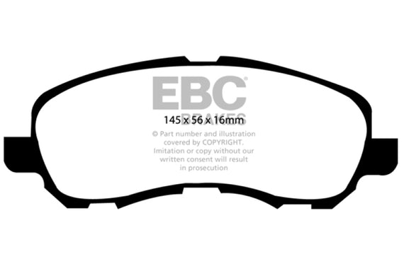 EBC 06-10 Dodge Caliber 1.8 Extra Duty Front Brake Pads ED91614