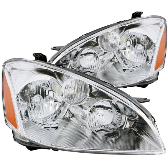 ANZO 2002-2004 Nissan Altima Crystal Headlights Chrome 121259