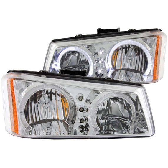 Anzo 111211 Chrome Projector Headlights for 03-06 Chevrolet Silverado/Avalanche 111211