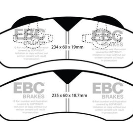 EBC 07-09 Ford Expedition 5.4 2WD Yellowstuff Front Brake Pads DP41803R