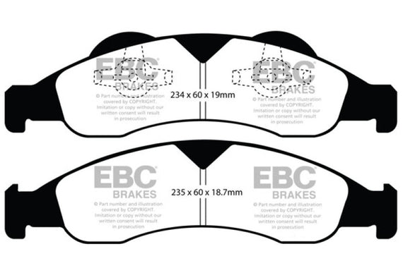 EBC 07-09 Ford Expedition 5.4 2WD Yellowstuff Front Brake Pads DP41803R