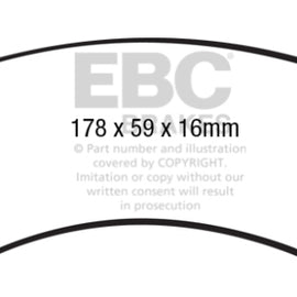 EBC DP61761/2 - Greenstuff 6000 Series Truck and SUV Front Brake Pads DP61761/2