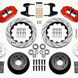 Wilwood Narrow Superlite 6R Front Hub Kit 14.00in Drill Red 74-80 Pinto/Mustang II Disc Spindle only 140-9802-DR