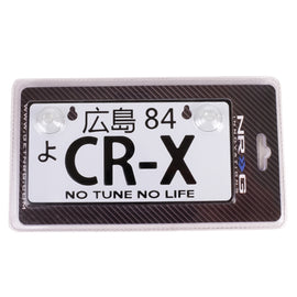 NRG Mini JDM Style Aluminum License Plate (Suction-Cup Fit/Universal) - CR-X MP-001-CRX