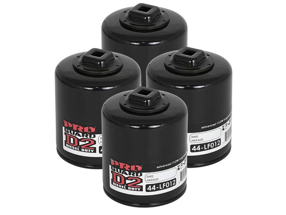 aFe Pro GUARD D2 Oil Filter 07-14 GM Trucks V8 4.8L/5.3L/6.0L/6.2L (4 Pack) 44-LF012-MB