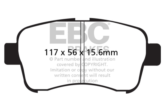 EBC 01-04 Suzuki Aerio 2.0 Greenstuff Front Brake Pads DP21699