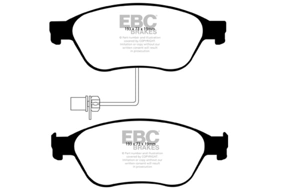 Disc Brake Pad Set-Yellowstuff Street And Track Brake Pads Front EBC Brake DP41535R