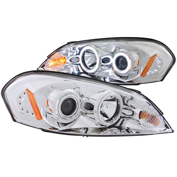 ANZO 2006-2007 Chevrolet Monte Carlo Projector Headlights w/ Halo Chrome 121237