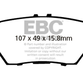 EBC 05-08 Acura RL 3.5 Greenstuff Rear Brake Pads DP21736