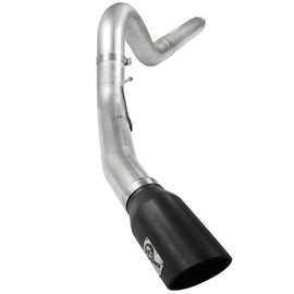 aFe Atlas 5in DPF-Back Aluminized Steel Exh Sys, Ford Diesel Trucks 08-10 V8-6.4L (td) Black tip 49-03054-B