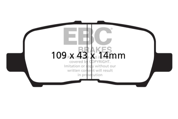 EBC 05-09 Buick Allure (Canada) 3.6 Yellowstuff Rear Brake Pads DP41684R