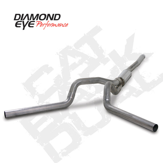 Diamond Eye KIT 4in Catback DUAL SS: 2006-2007.5 CHEVY/GMC 6.6L 2500/3500 K4124S