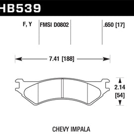 Hawk LTS Street Brake Pads HB539Y.650
