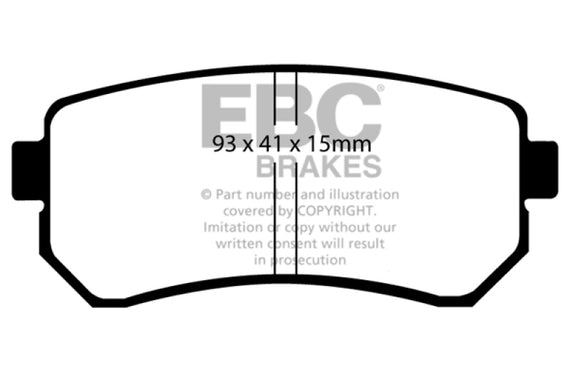 EBC 09-12 Hyundai Elantra 2.0 Touring Yellowstuff Rear Brake Pads DP41769R
