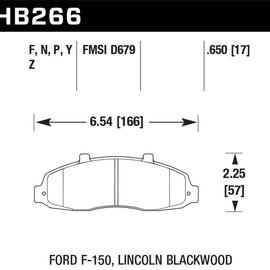 Hawk HB266F.650 HPS High Performance Street Brake Pads [Front Set] HB266F.650