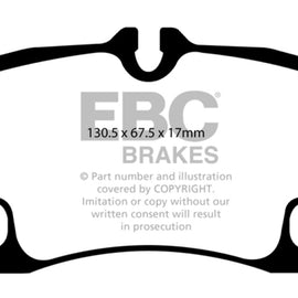 EBC DP51930NDX Blue Stuff NDX Brake Pads for 2007-2012 Porsche 911 DP51930NDX
