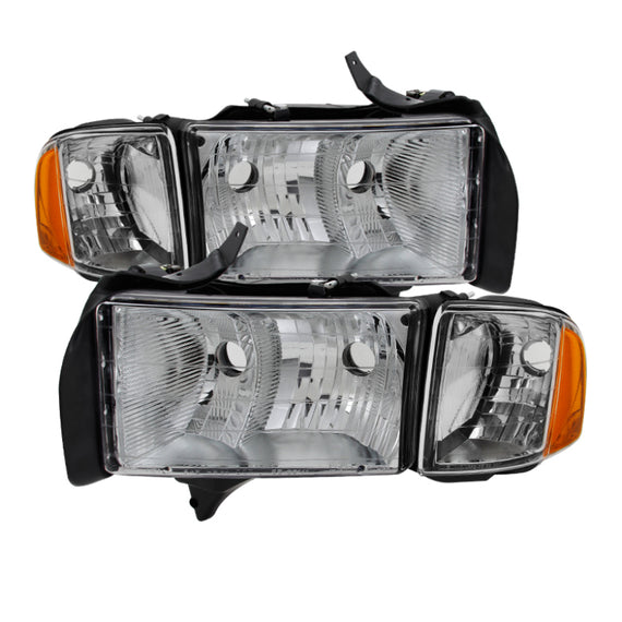 xTune Dodge Ram Sport Model Only 1999-2002 OEM Headlights Chrome HD-JH-DR99-SP-C 9032165