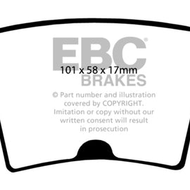 EBC Brakes DP31722C Redstuff Ceramic Low Dust Brake Pads Fits 300 Charger Magnum DP31722C