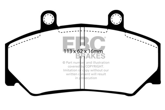 EBC 85-93 Volvo 740 2.1 (Bendix) Greenstuff Front Brake Pads DP2800