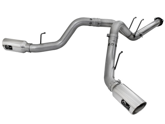 aFe LARGE BORE HD 4in 409-SS DPF-Back Exhaust w/Polished Tip 11-14 Ford Diesel Trucks V8-6.7L (td) 49-43065-P