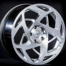 JNC 047 HYPER SILVER MACHINE FACE 17x8.5 5x112 +et30 cb.66.66 Wheel/Rim 894629838873