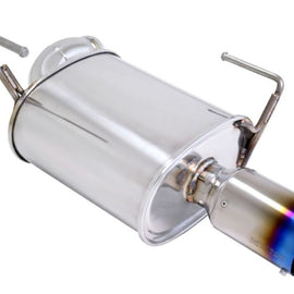 Megan Axle Back Exhaust for Legacy 2.5i Only 2010-14 Single Muffler/ Blue Ti Tip MR-ABE-SLG1025-BT
