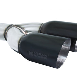 Megan Racing universal SS Twin Black Chrome 3.5" Tip Only Drivers Side 2.5" MR-UT-TBC-DS