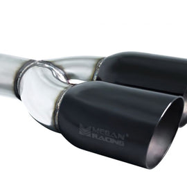 Megan Racing universal SS Twin Black Chrome 3.5" Tip Only Passengers Side 2.5" MR-UT-TBC-PS